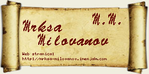 Mrkša Milovanov vizit kartica